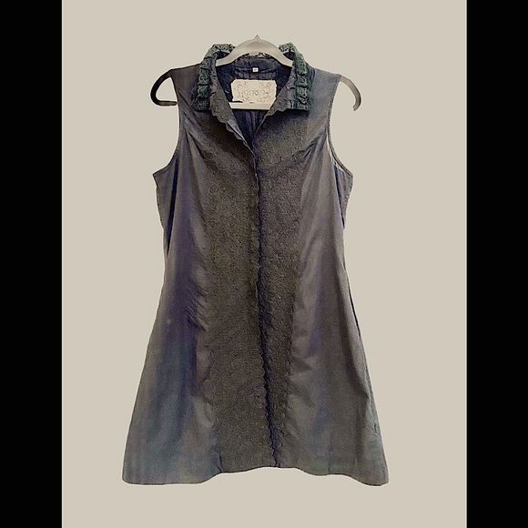 Johnny Was Dresses & Skirts - Pete and Greta Sleeveless black button down shirt dress Johnny Was boho Medium